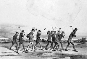 Impressão Satirical da série Contemporary Viennese Carriages de Anton Zampis